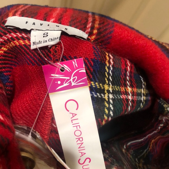 ROYAL PLAID LONG TRENCH COAT small NWT - Picture 9 of 9